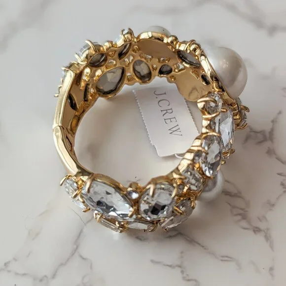 J.Crew Pearl and Crystal Cuff Bracelet - Picture 4 of 6